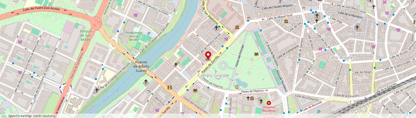 Mapa de situación: Paseo de Zorrilla 22, Valladolid